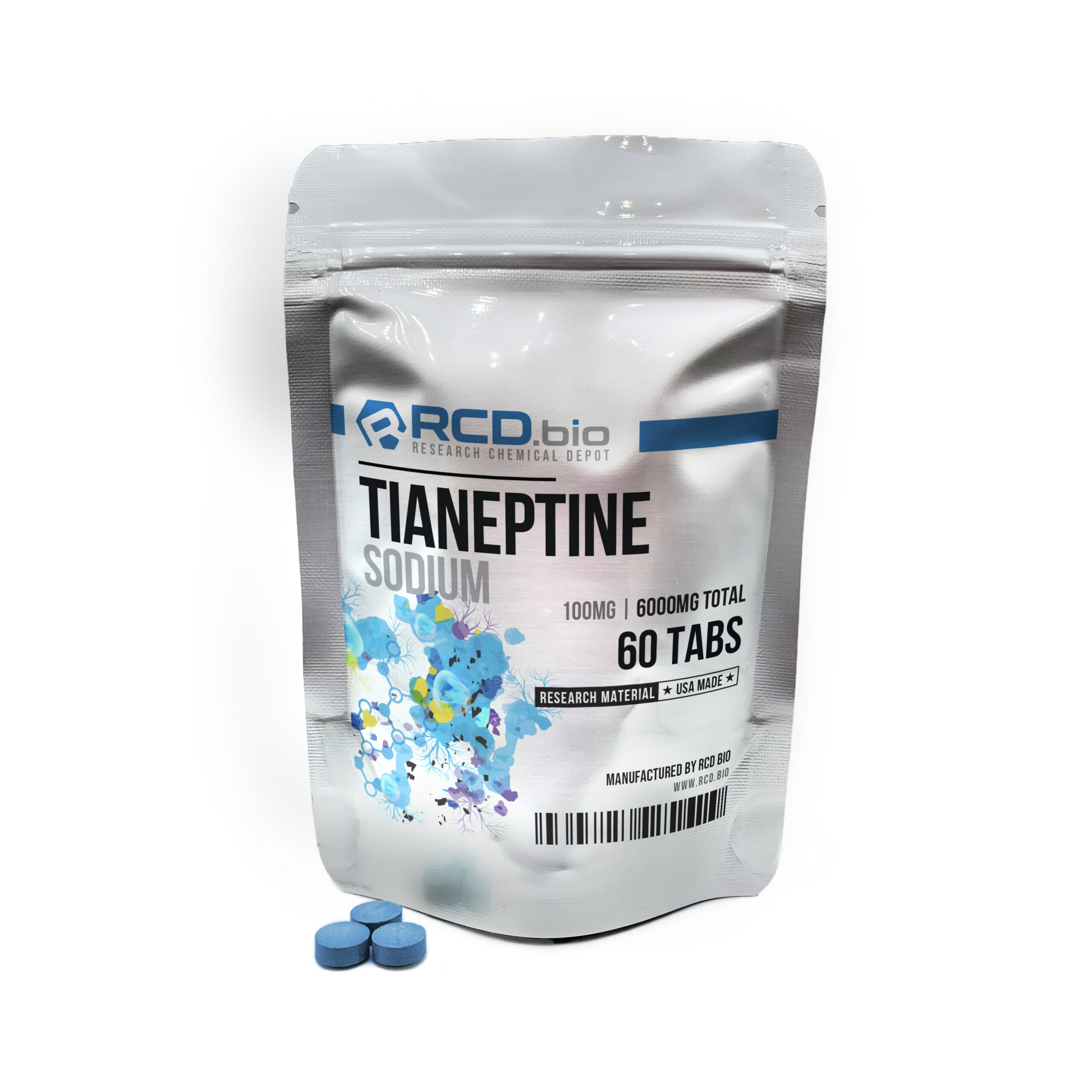 Tianeptine 100mg 60ct Tabs | RCD Bio